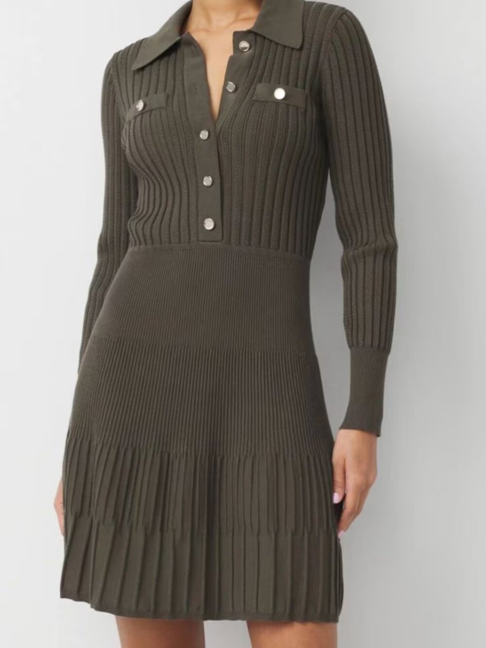 nwt WHITE HOUSE BLACK MARKET collar sweater mini dress in vineyard m